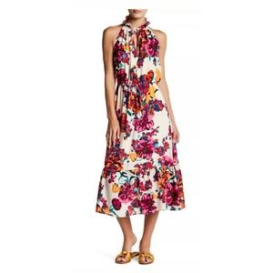 FREE PRESS Beautiful Halter Floral Maxi Dress With